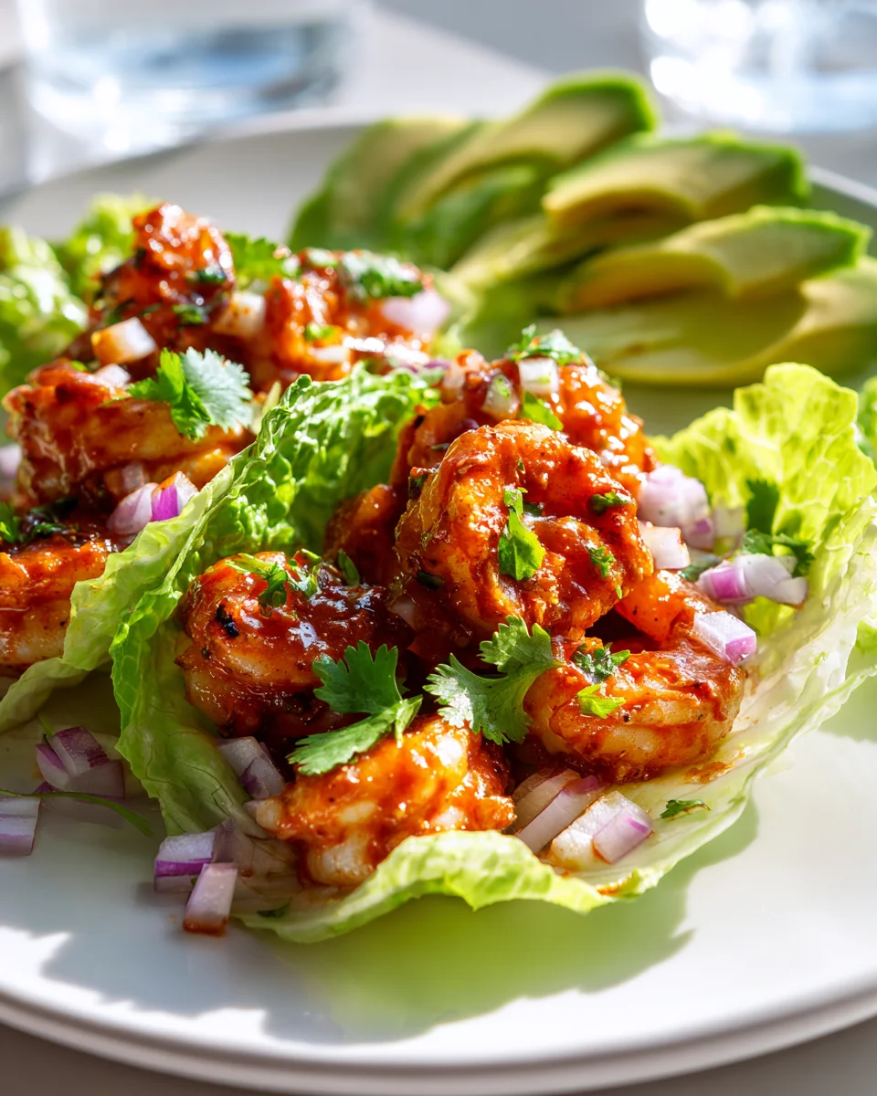 Spicy Chipotle Shrimp Tacos: Healthy Protein Lettuce Wraps