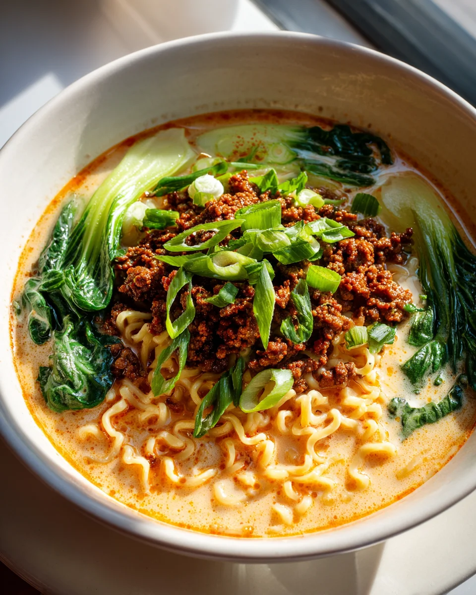 Beef Tan Tan Ramen: Spicy, Creamy, & Non-Alcoholic Delight