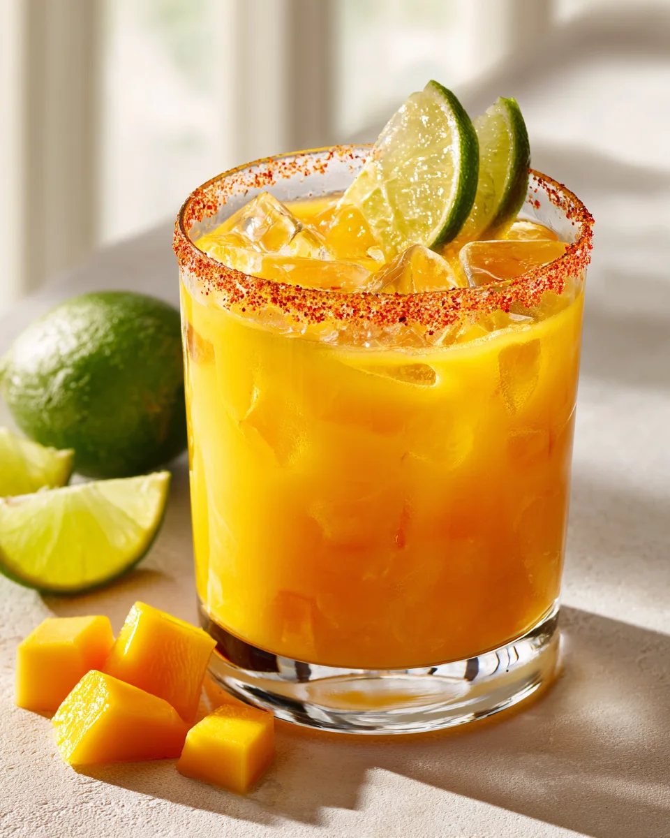 Hot Honey Spicy Mango Non-Alcoholic Margarita Recipe