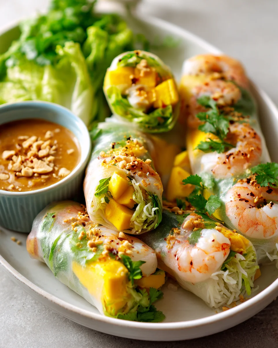 Mango Shrimp Summer Spring Rolls: Fresh and Flavorful Delight