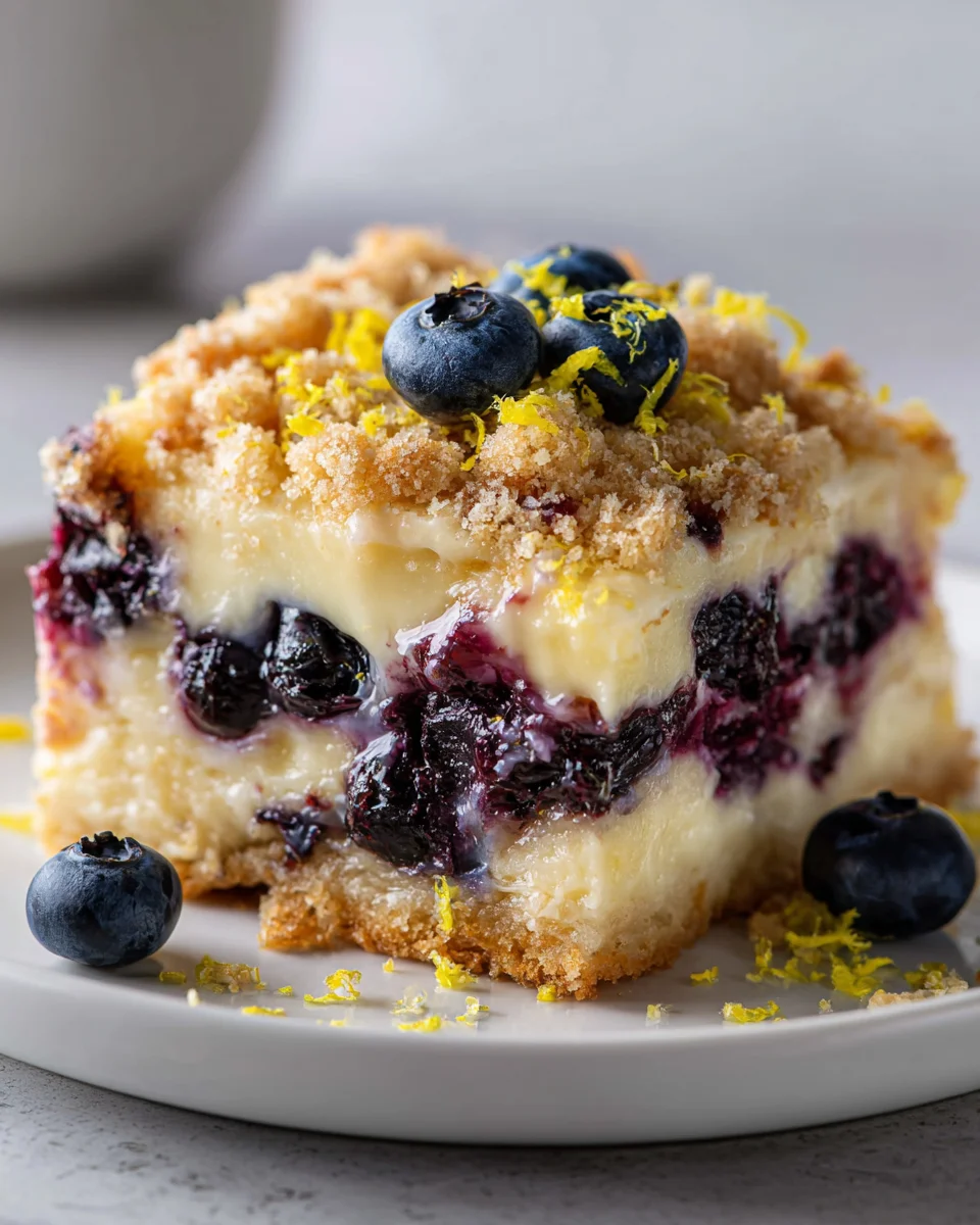 Bright & Creamy Blueberry Lemon Cheesecake Dump Cake