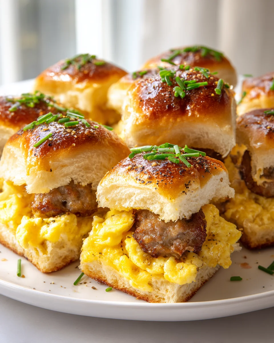 Easy Beef Sausage & Egg Breakfast Sliders – Hawaiian Rolls