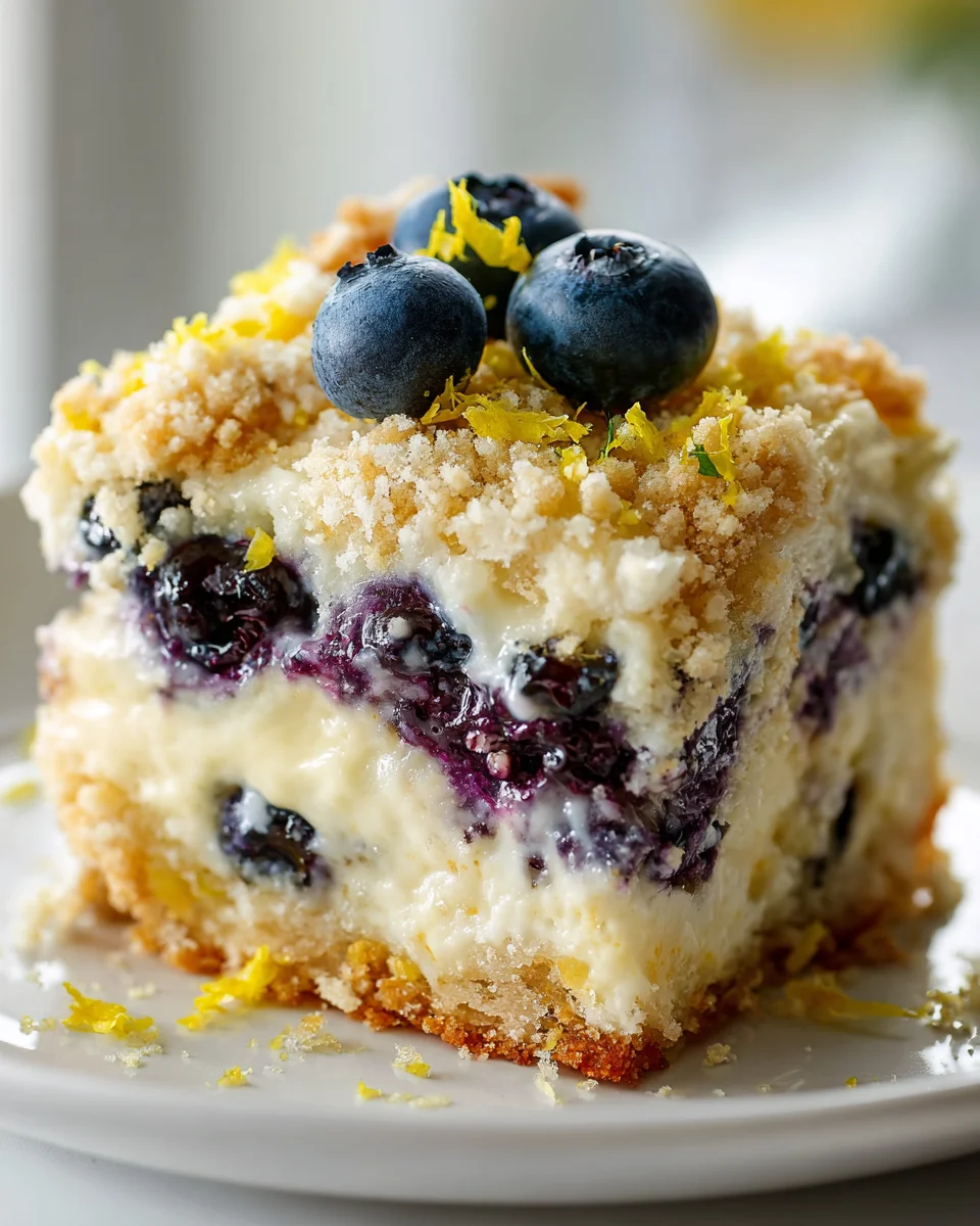 Bright & Creamy Blueberry Lemon Cheesecake Dump Cake