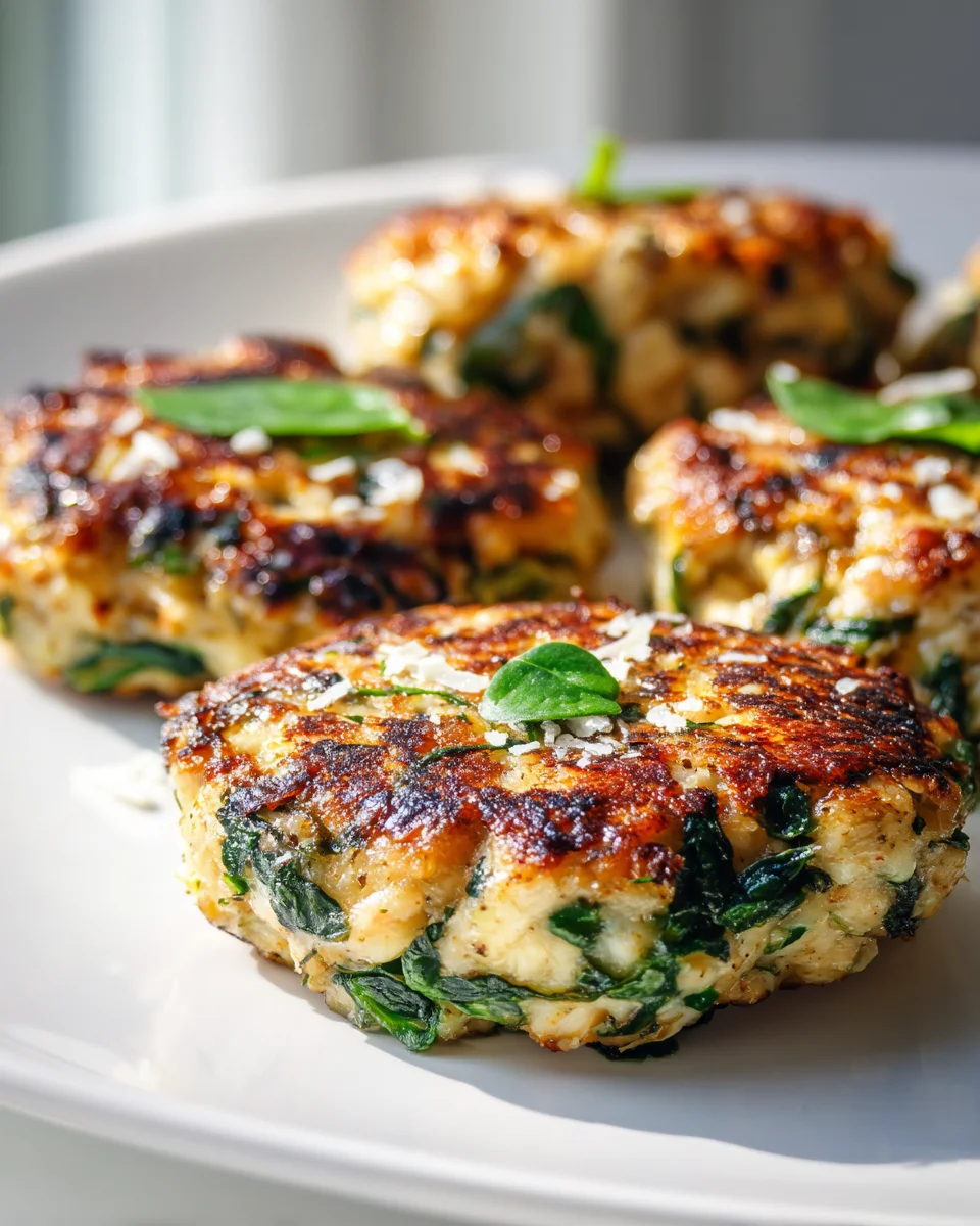 Best Juicy White Cheddar Spinach Chicken Patties Recipe!