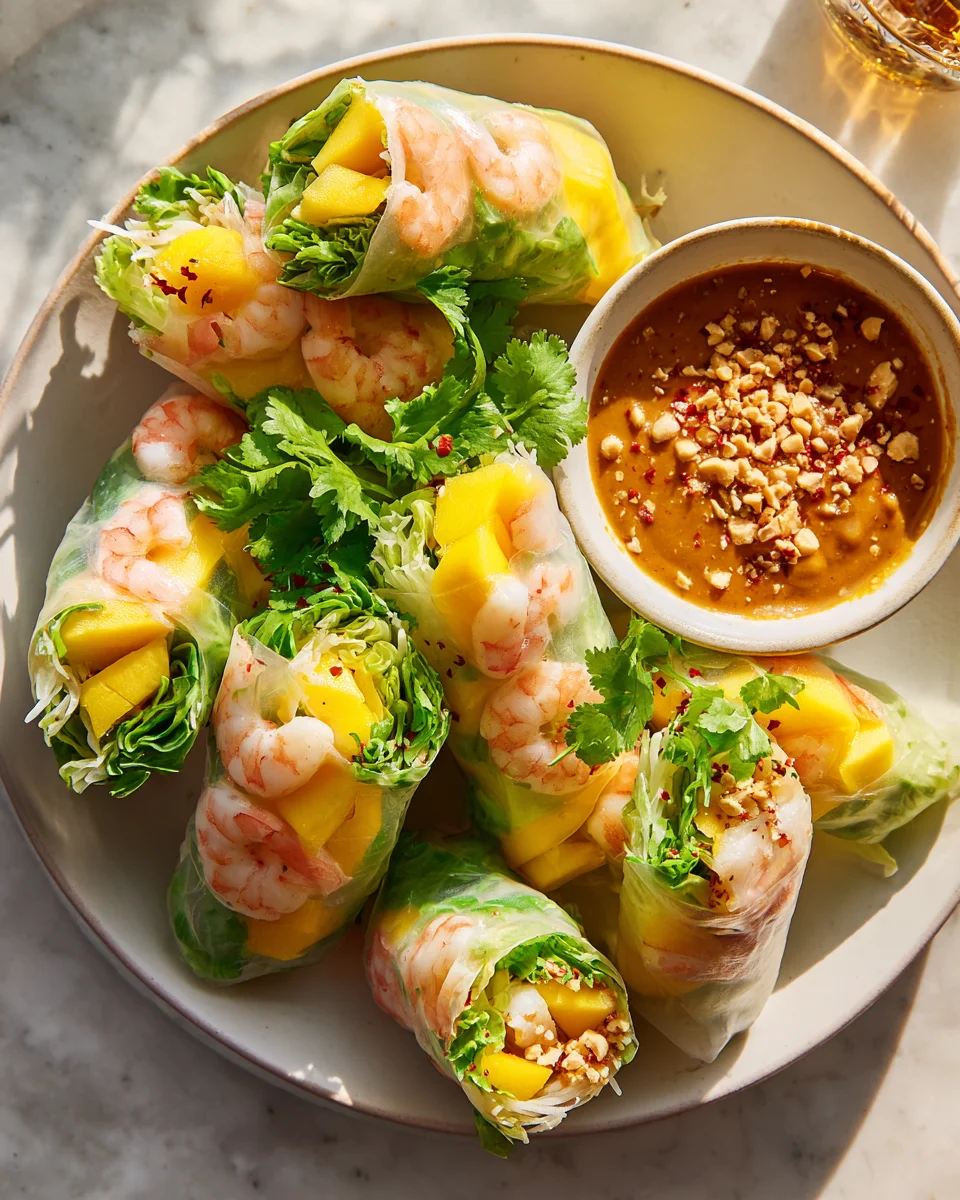 Mango Shrimp Summer Spring Rolls: Fresh and Flavorful Delight