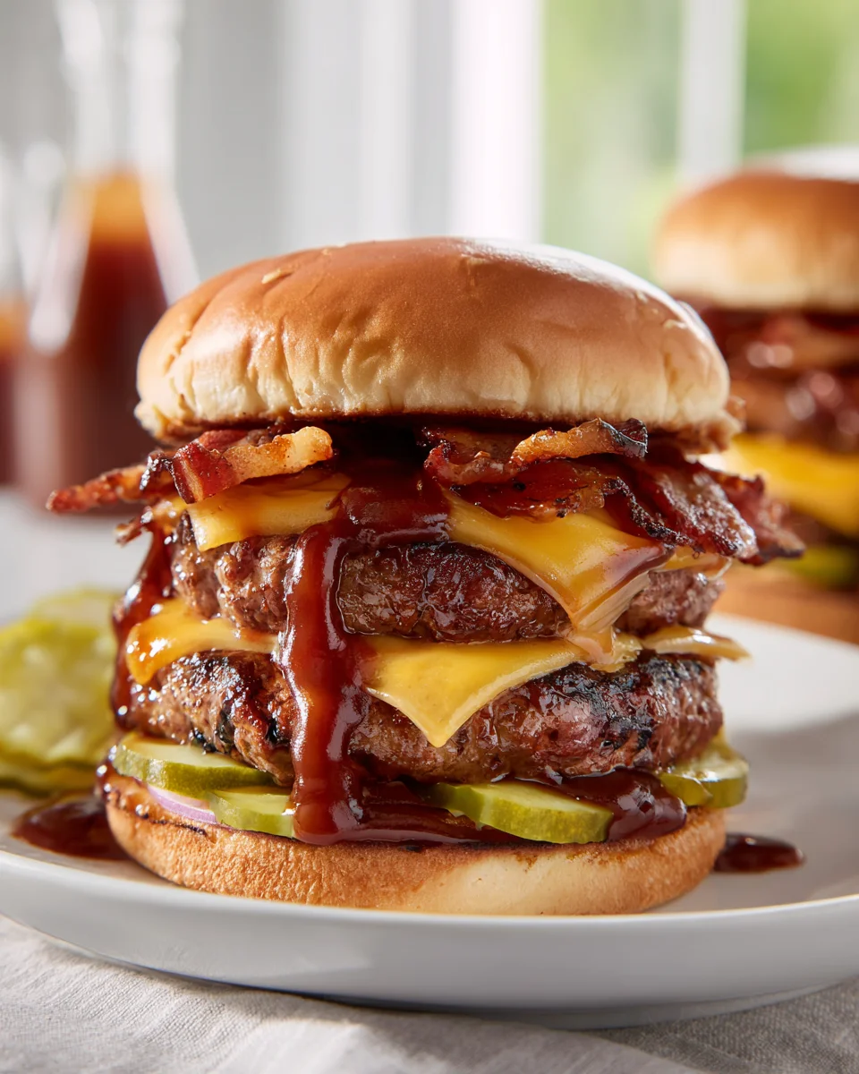 BBQ Beef Bacon Cheeseburger Recipe - Ultimate Flavor!