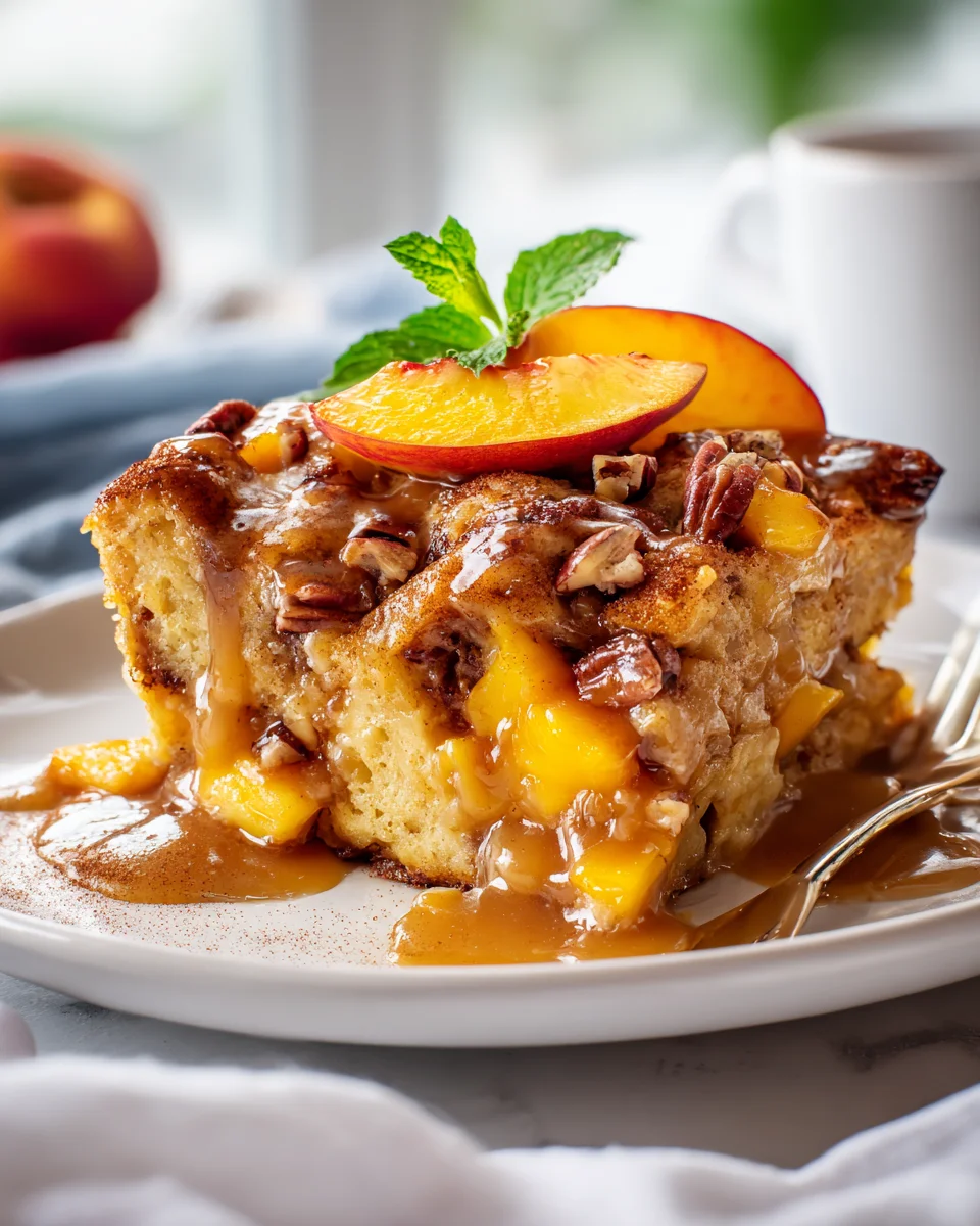 Delicious & Easy Peach Bread Pudding Recipe You'll Love