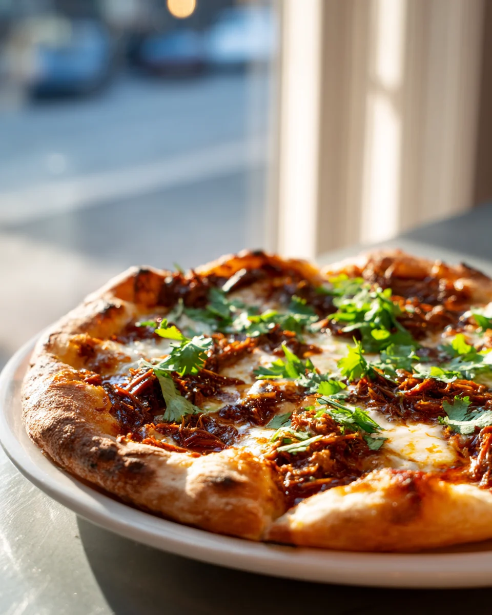The Best Birria Pizza: Tender Beef, Mozzarella & Cilantro!