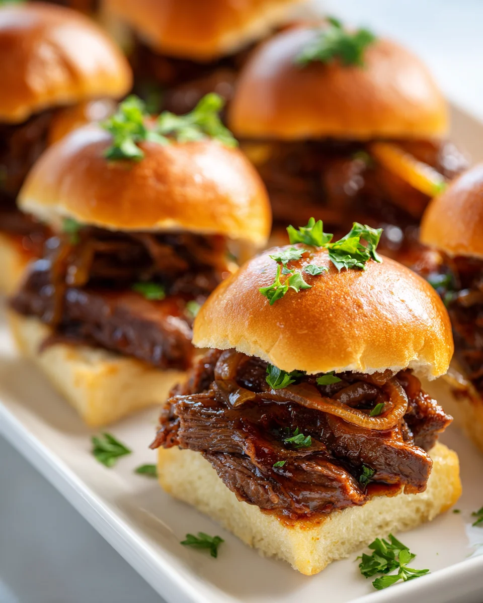 Ultimate BBQ Pot Roast Sliders with Caramelized Onions