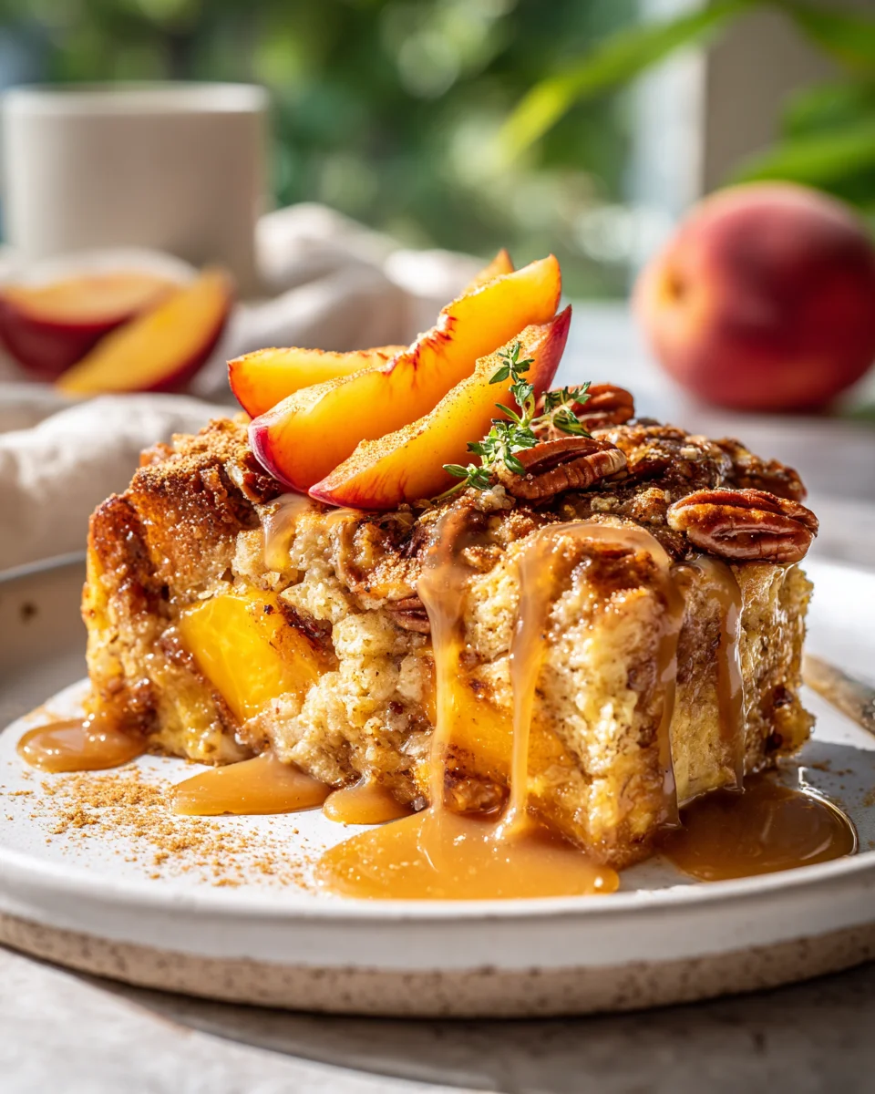 Delicious & Easy Peach Bread Pudding Recipe You'll Love