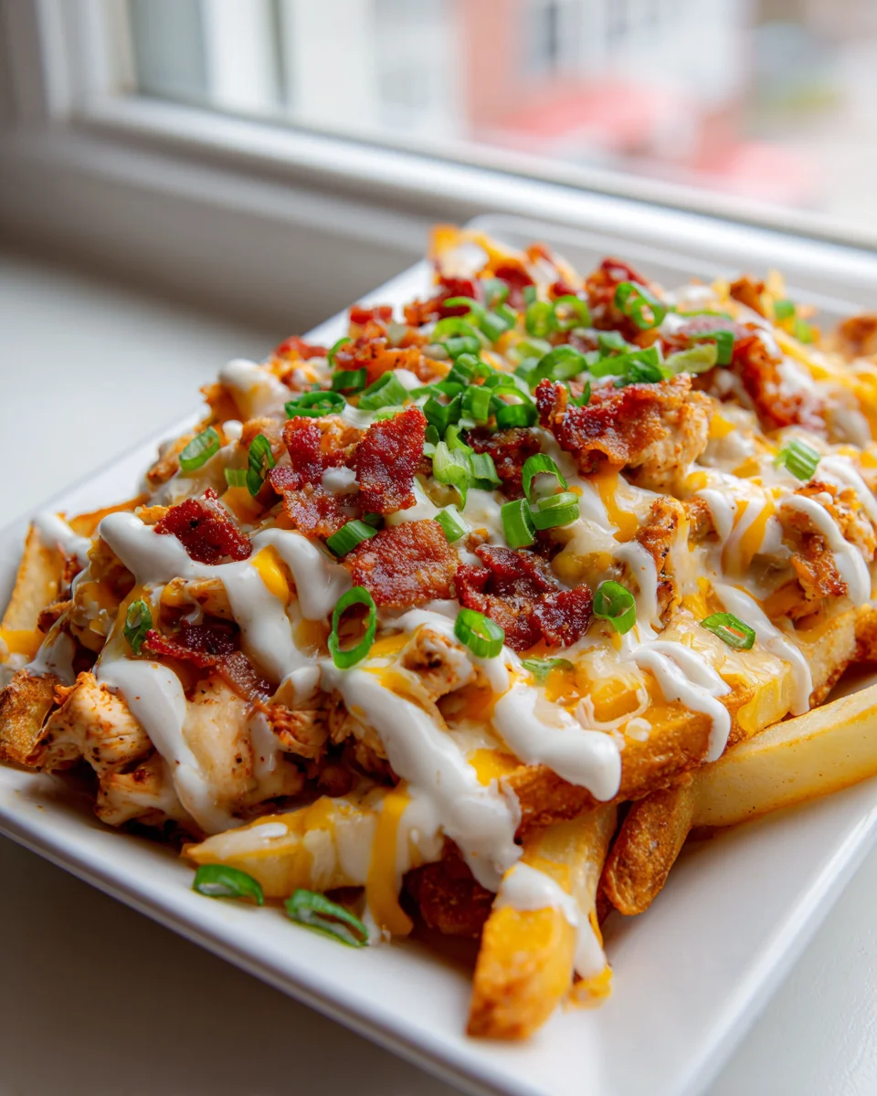 Loaded Chicken Beef Bacon Ranch Fries: Ultimate Comfort Food