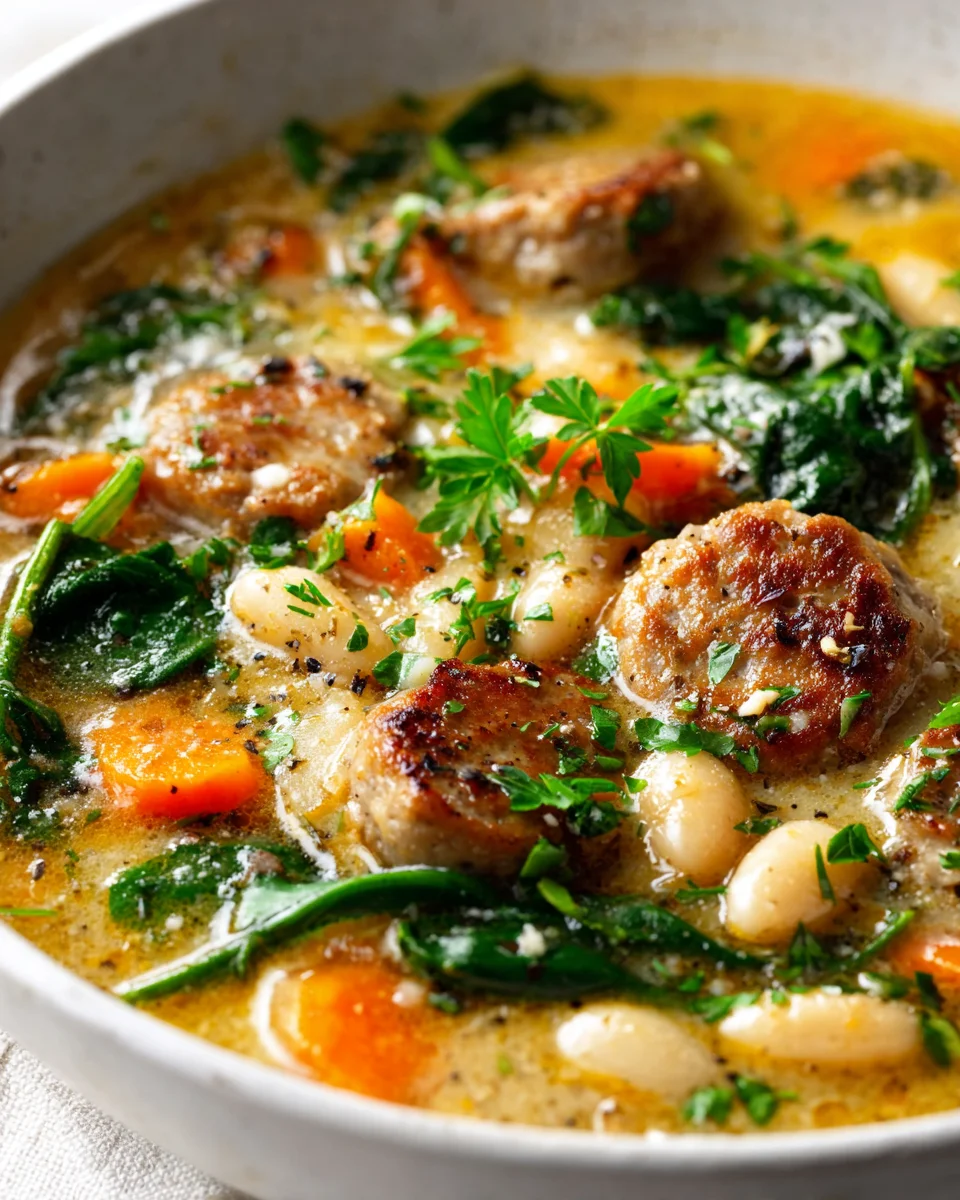 Cozy Beef Sausage White Bean Soup: Easy Crockpot Family Meal