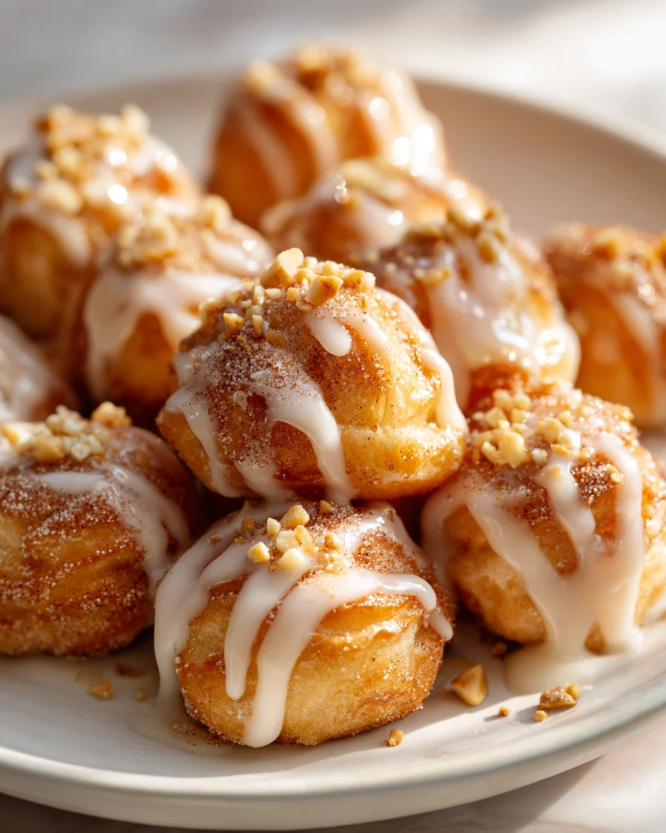 Baked Churro Bites with Vanilla Glaze – Perfect Mini Treats!