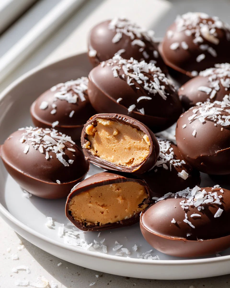 Easy Vegan Peanut Butter Eggs with Coconut Oil Recipe