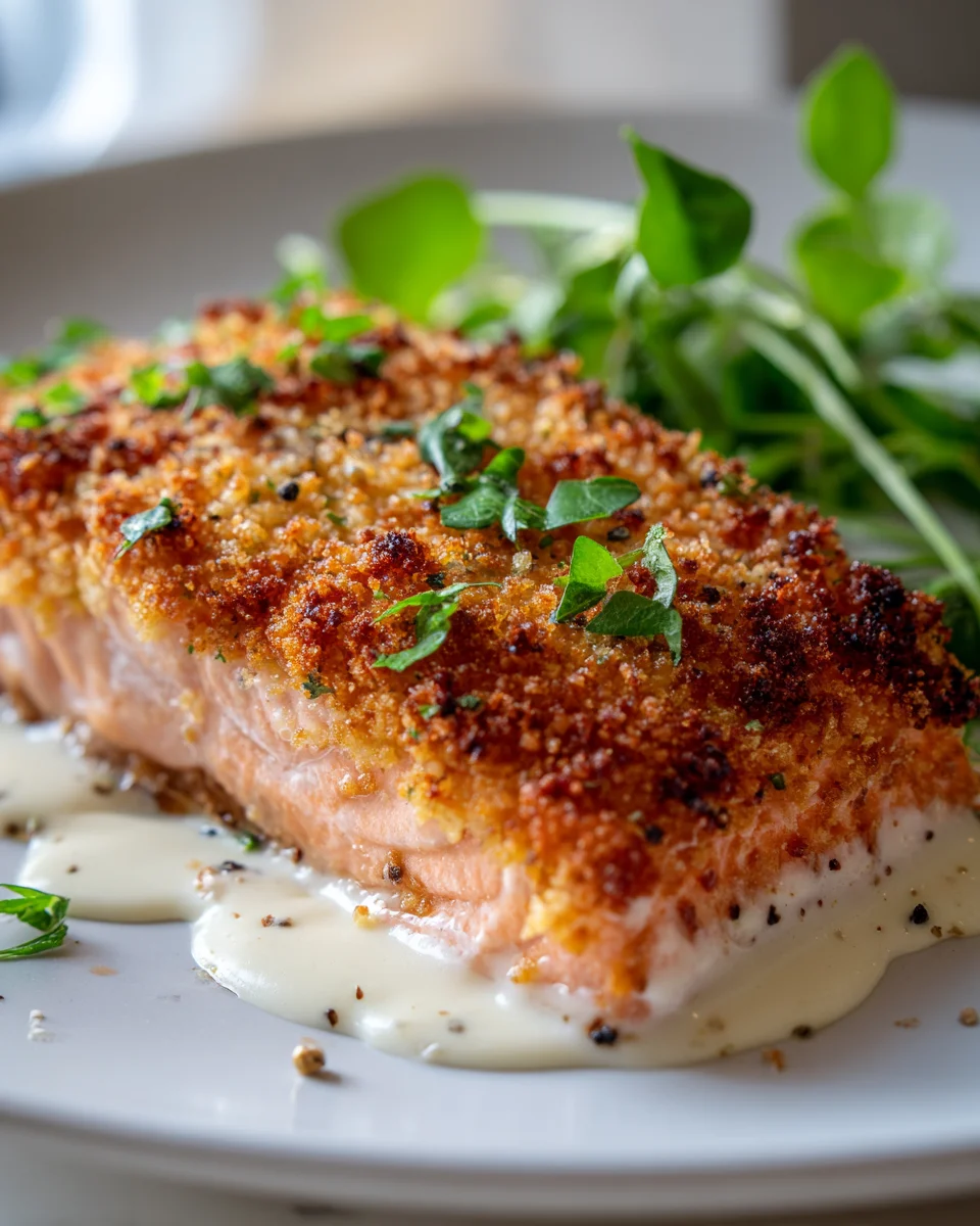 Parmesan Crusted Salmon with Garlic Aioli - Easy & Delicious!