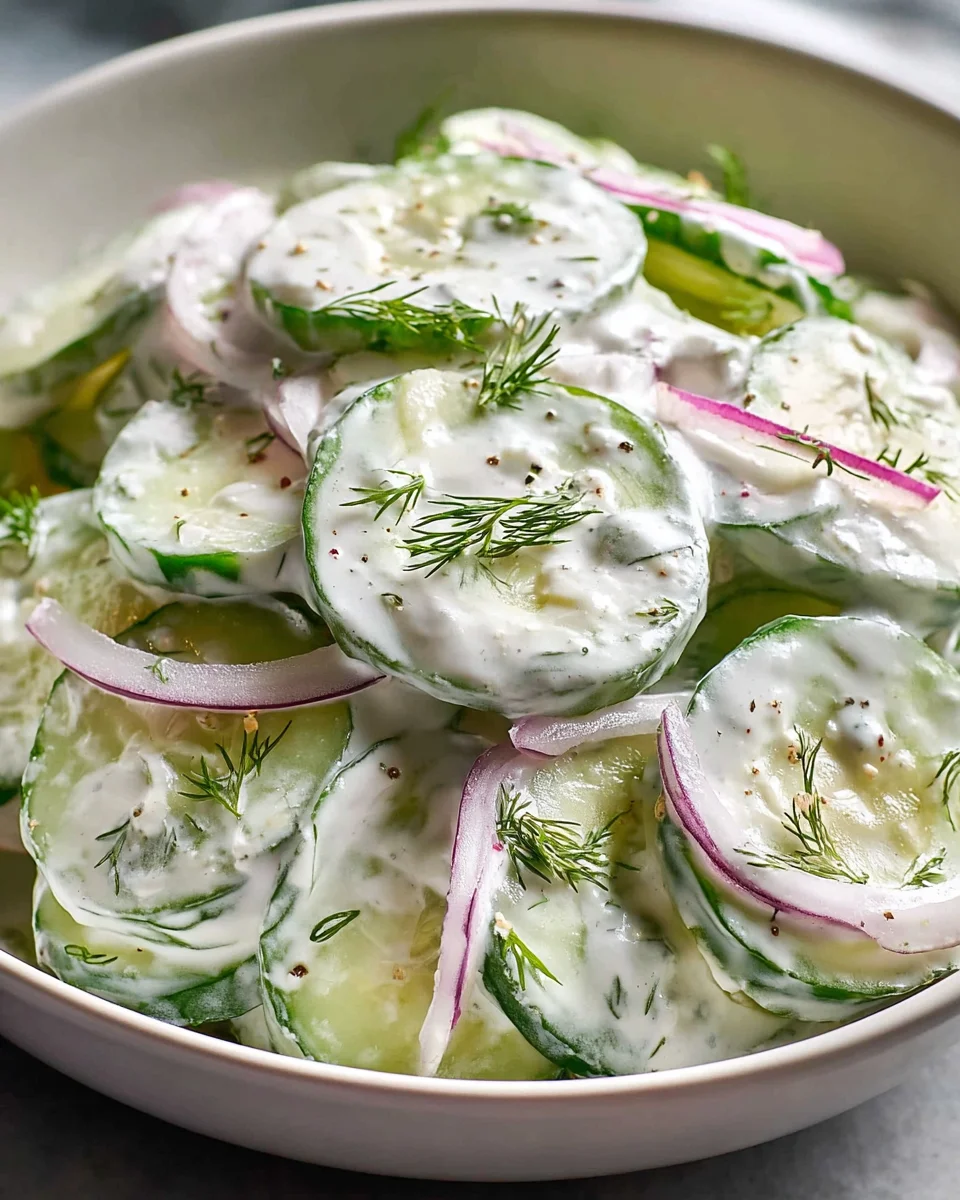 Delicious Creamy Cucumber Salad Recipe for Summer Refreshment