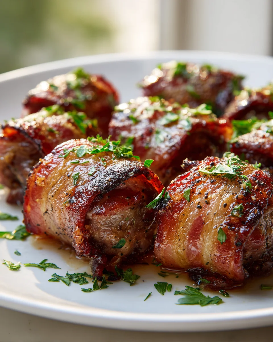 Beef Bacon Wrapped Beef Ham Rollups: Savory Delight Recipe