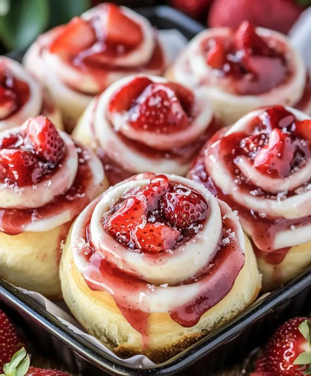 Strawberry Cheesecake Cinnabon Rolls