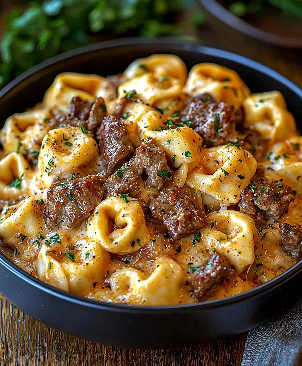 Creamy Cheesesteak Tortellini