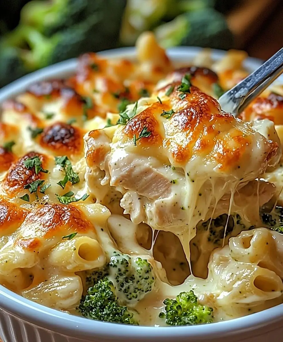Chicken Broccoli Alfredo Bake