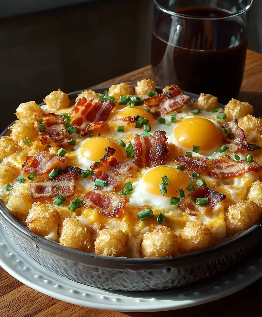 Bacon Egg Tater Tot Casserole