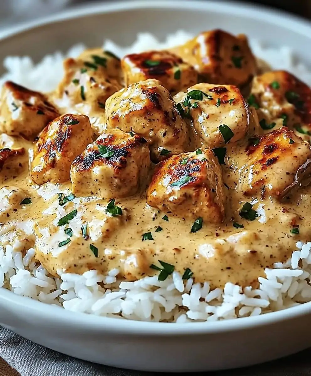 Creamy Smothered Chicken Rice