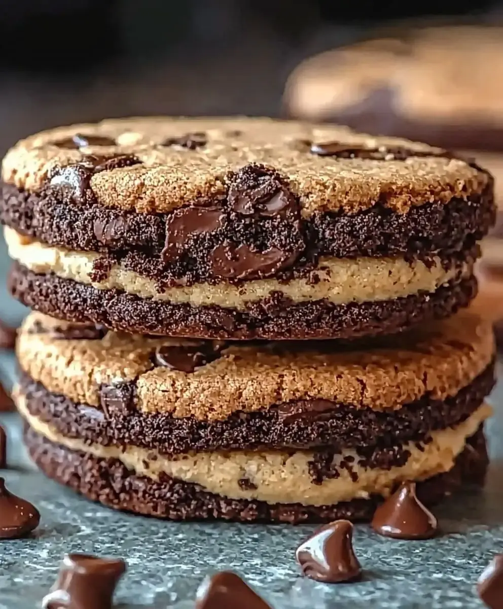 Brownie Cookie Dough Sandwich