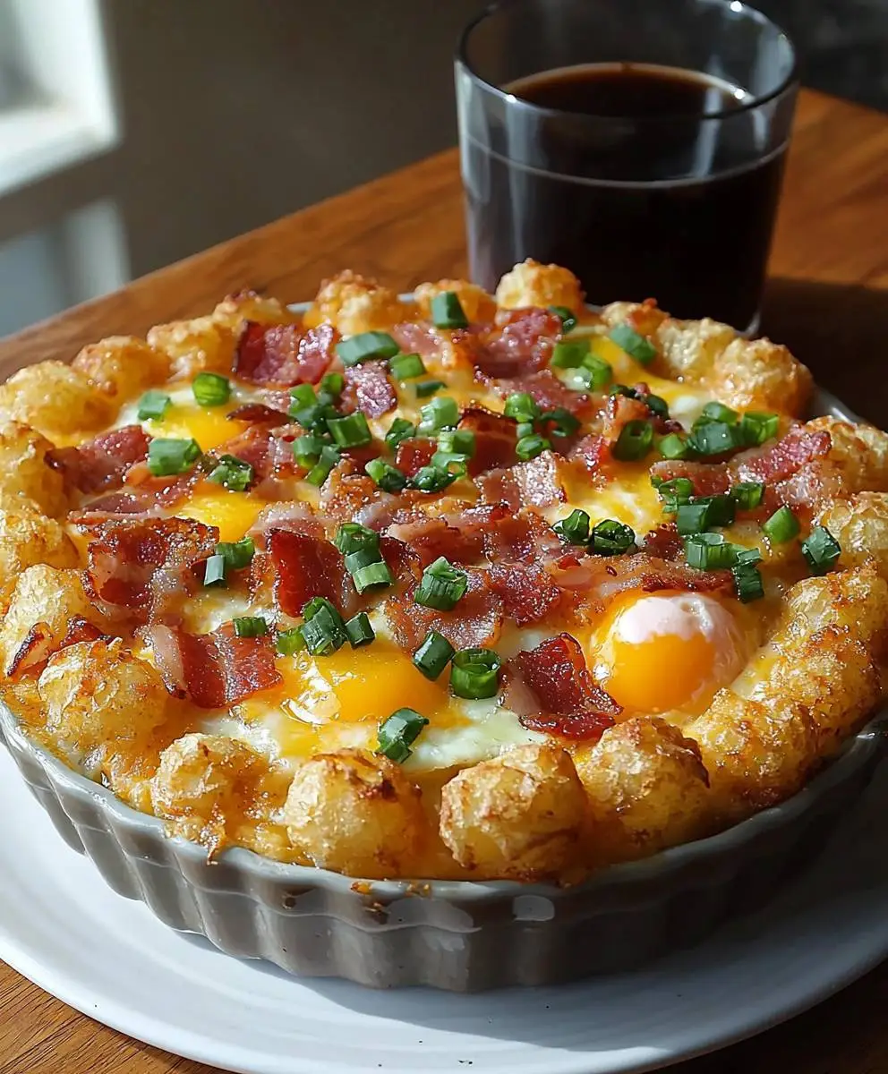 Bacon Egg Tater Tot Casserole