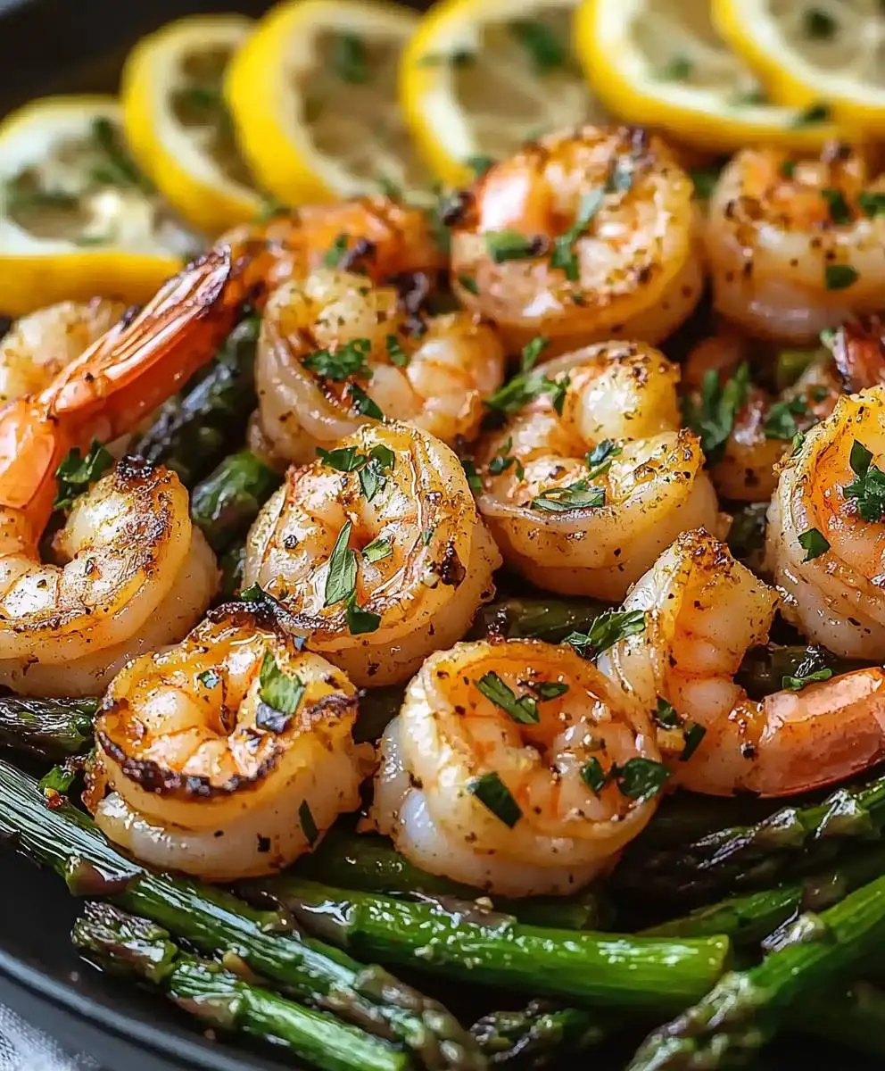 Lemon Garlic Shrimp Asparagus