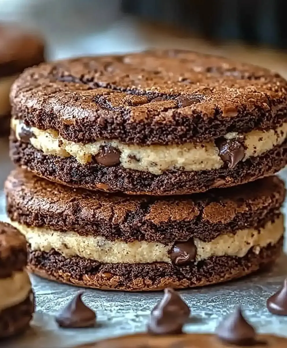 Brownie Cookie Dough Sandwich