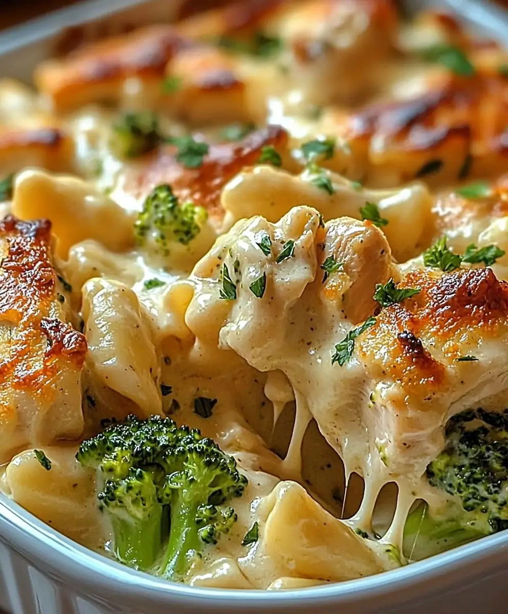Chicken Broccoli Alfredo Bake