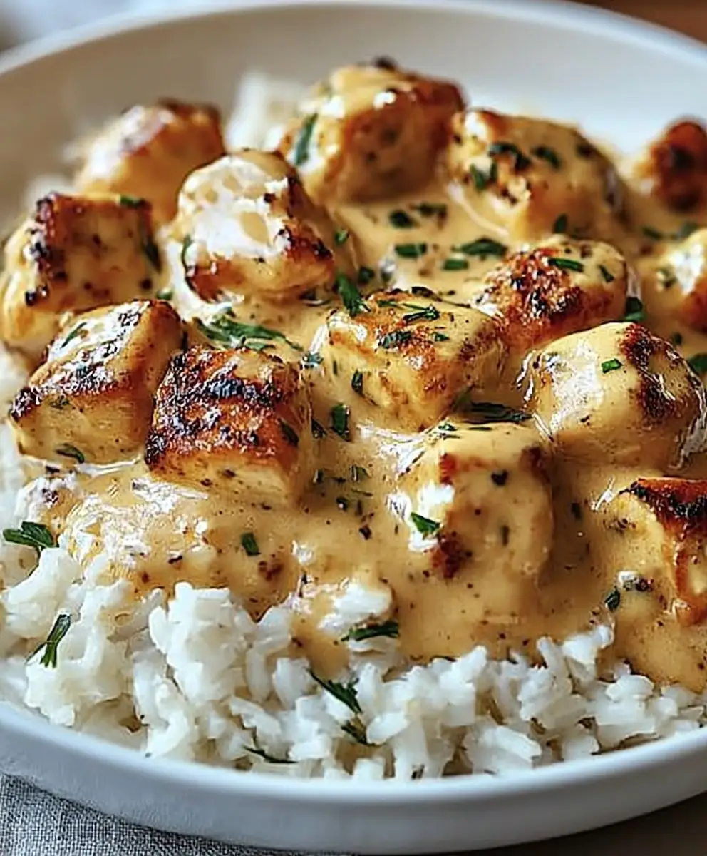Creamy Smothered Chicken Rice