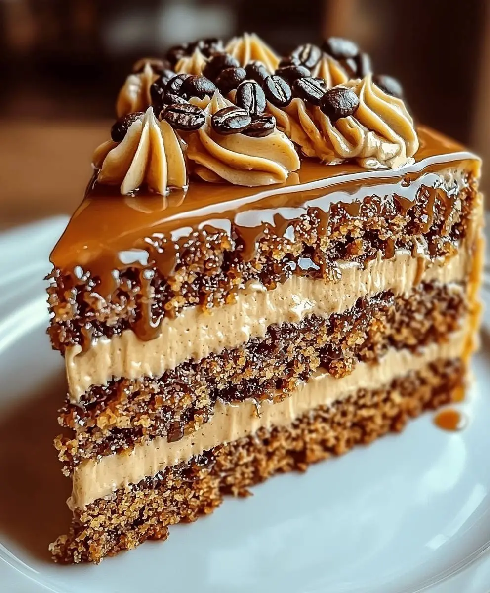 Gooey Coffee Caramel Cake