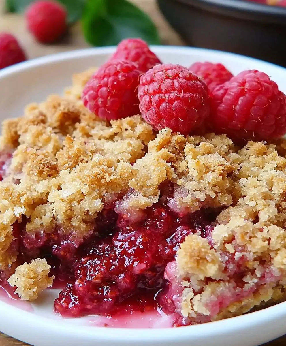 Raspberry Crumble Dessert