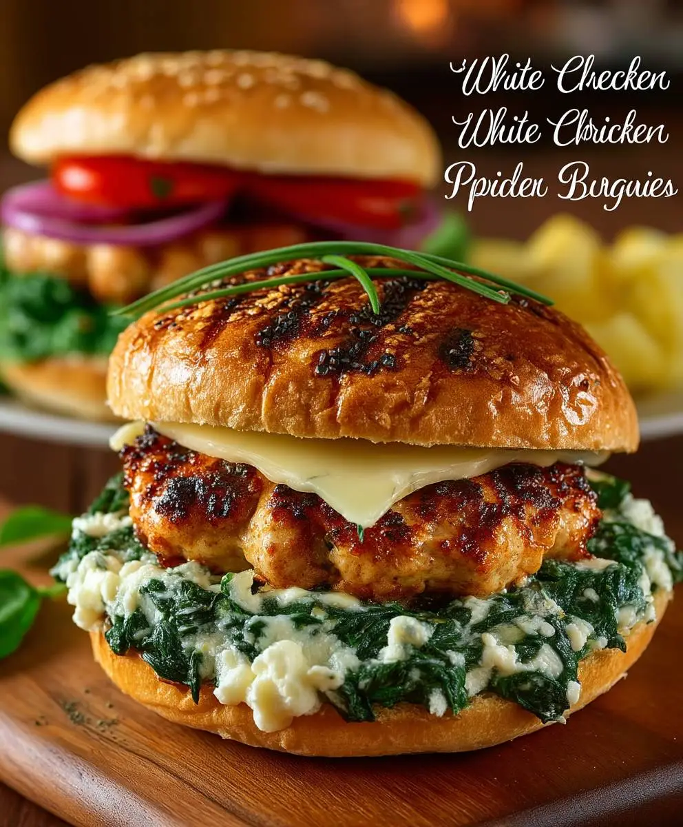 Spinach chicken burgers
