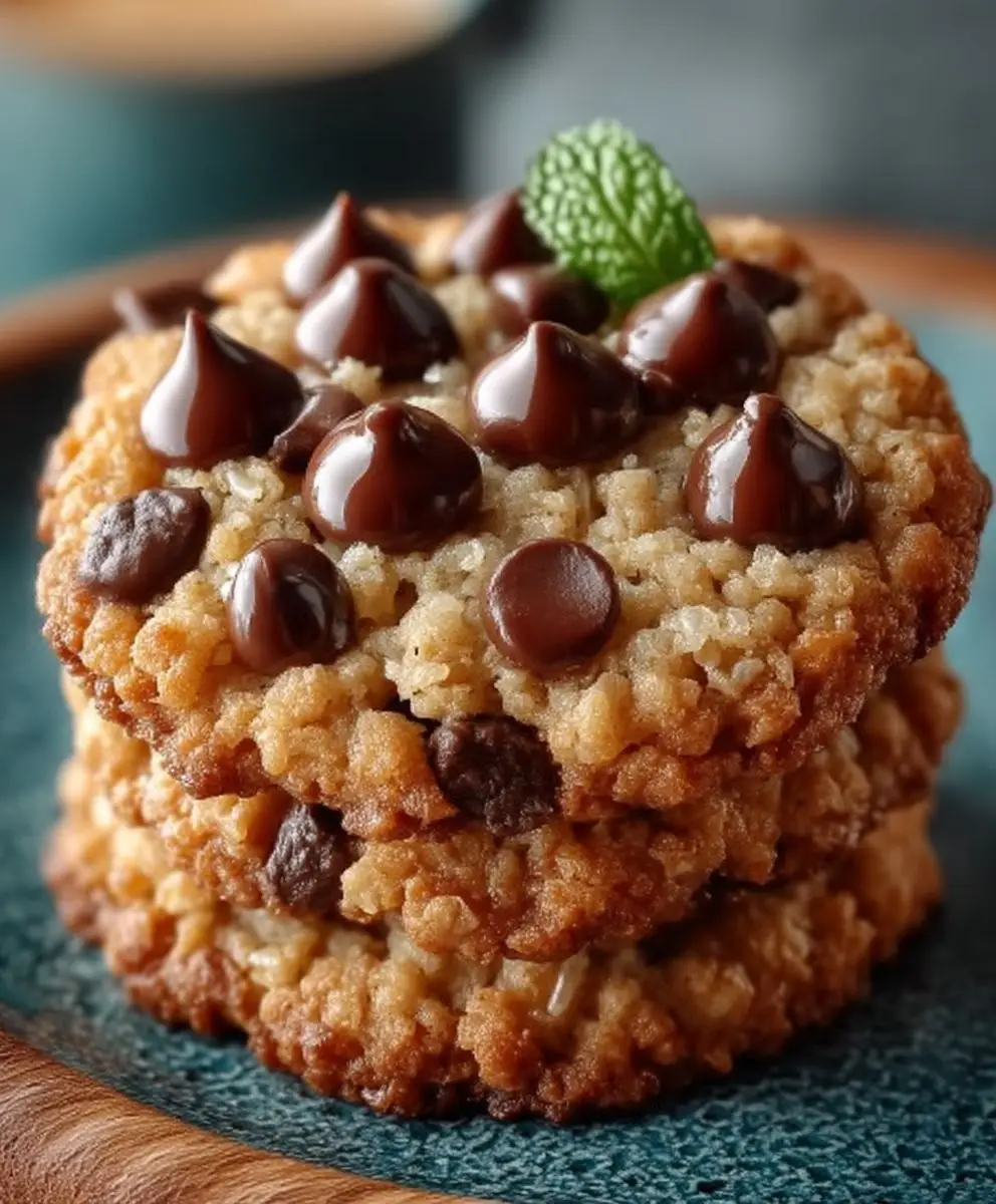 Choco oat peanut cookies