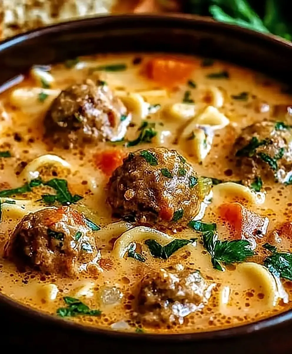 Creamy Italian Meatball Soup