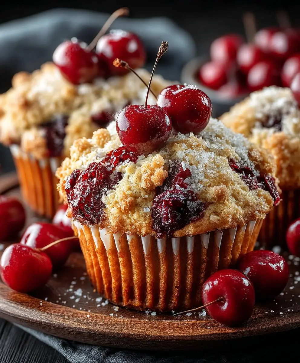 Cherry Cobbler Muffins