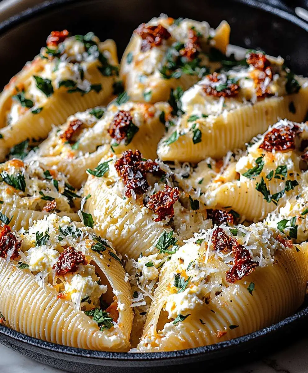Ricotta Sun-Dried Tomato Stuffed Shells