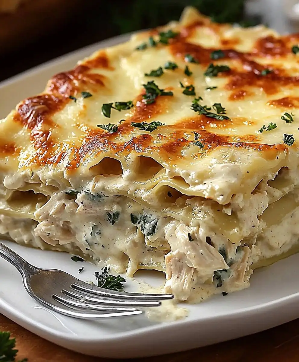 Cheesy Chicken Alfredo Lasagna
