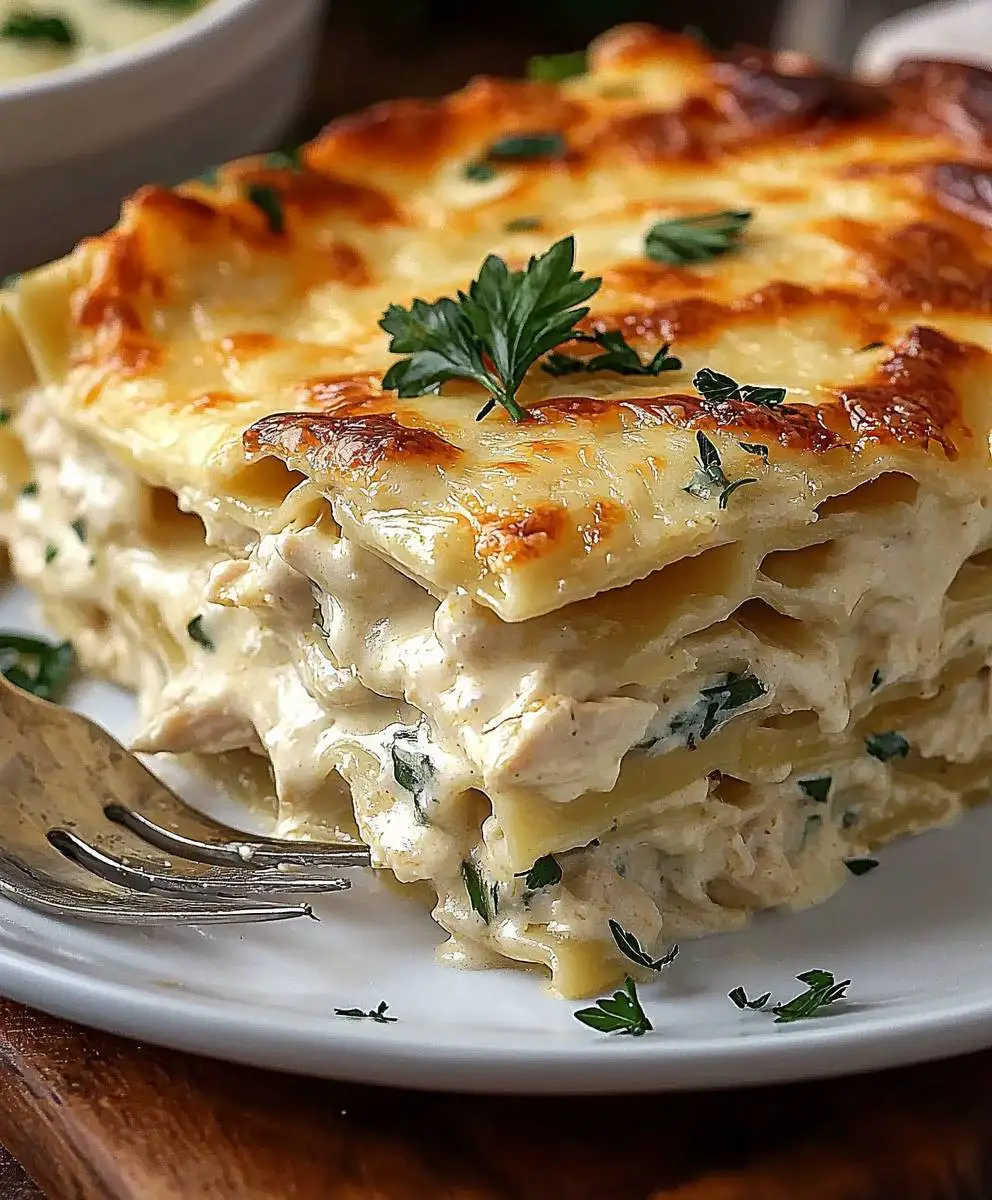 Cheesy Chicken Alfredo Lasagna