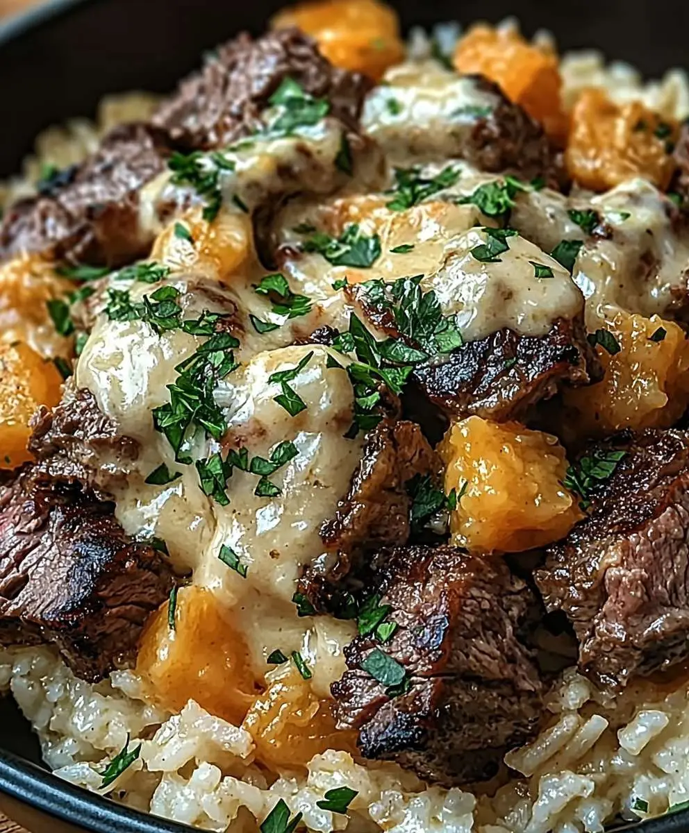 Steak Queso Rice