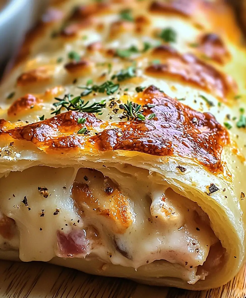 Chicken Cordon Bleu Stromboli