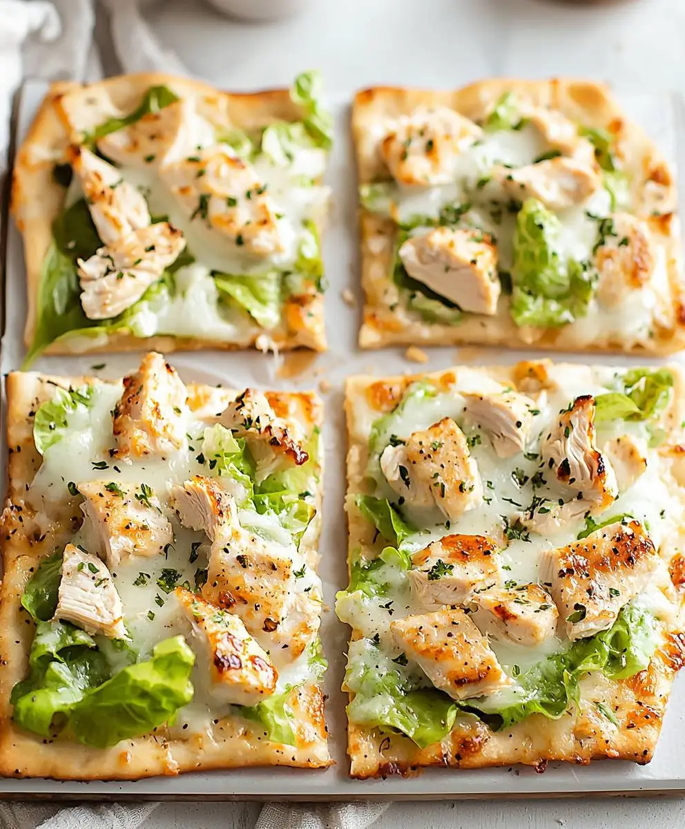 Chicken Caesar Flatbread Sandwich