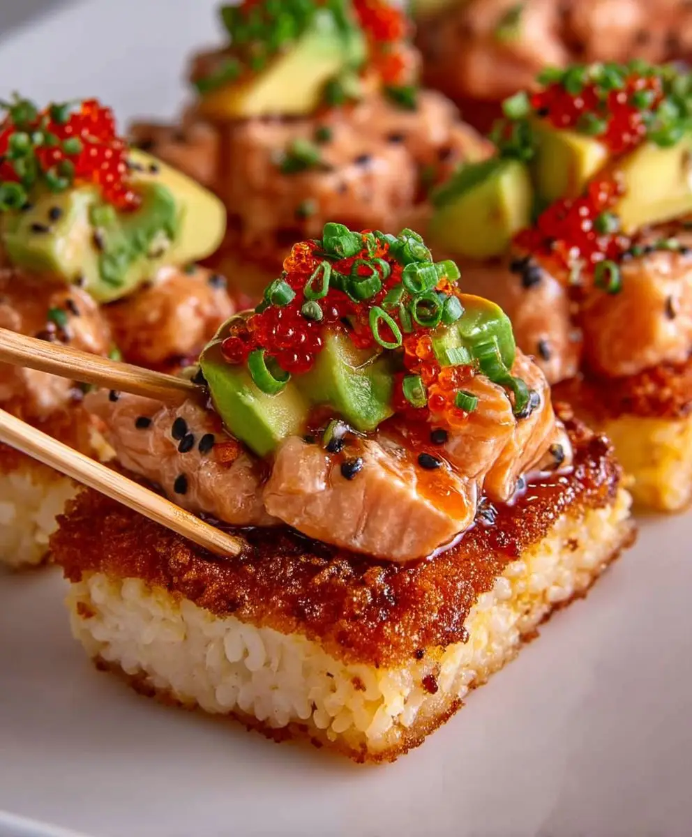 Salmon crispy rice