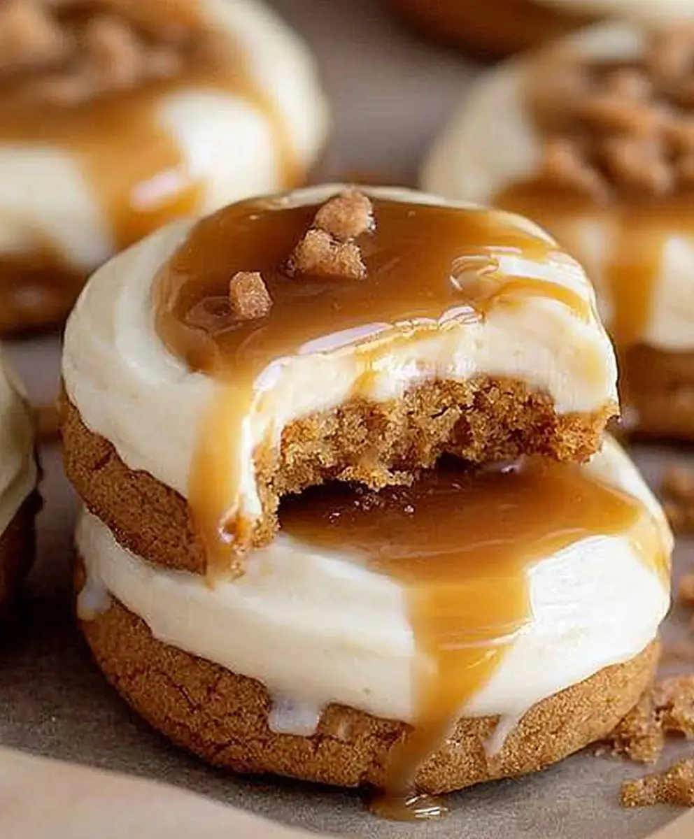 Salted Caramel Cheesecake Cookies