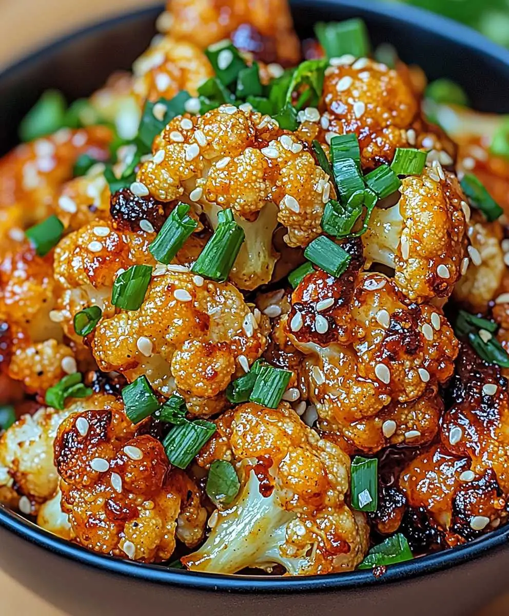 Sweet Spicy Baked Cauliflower