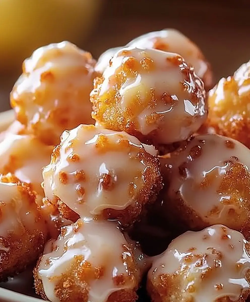 Cinnamon-Glazed Apple Fritter Bites