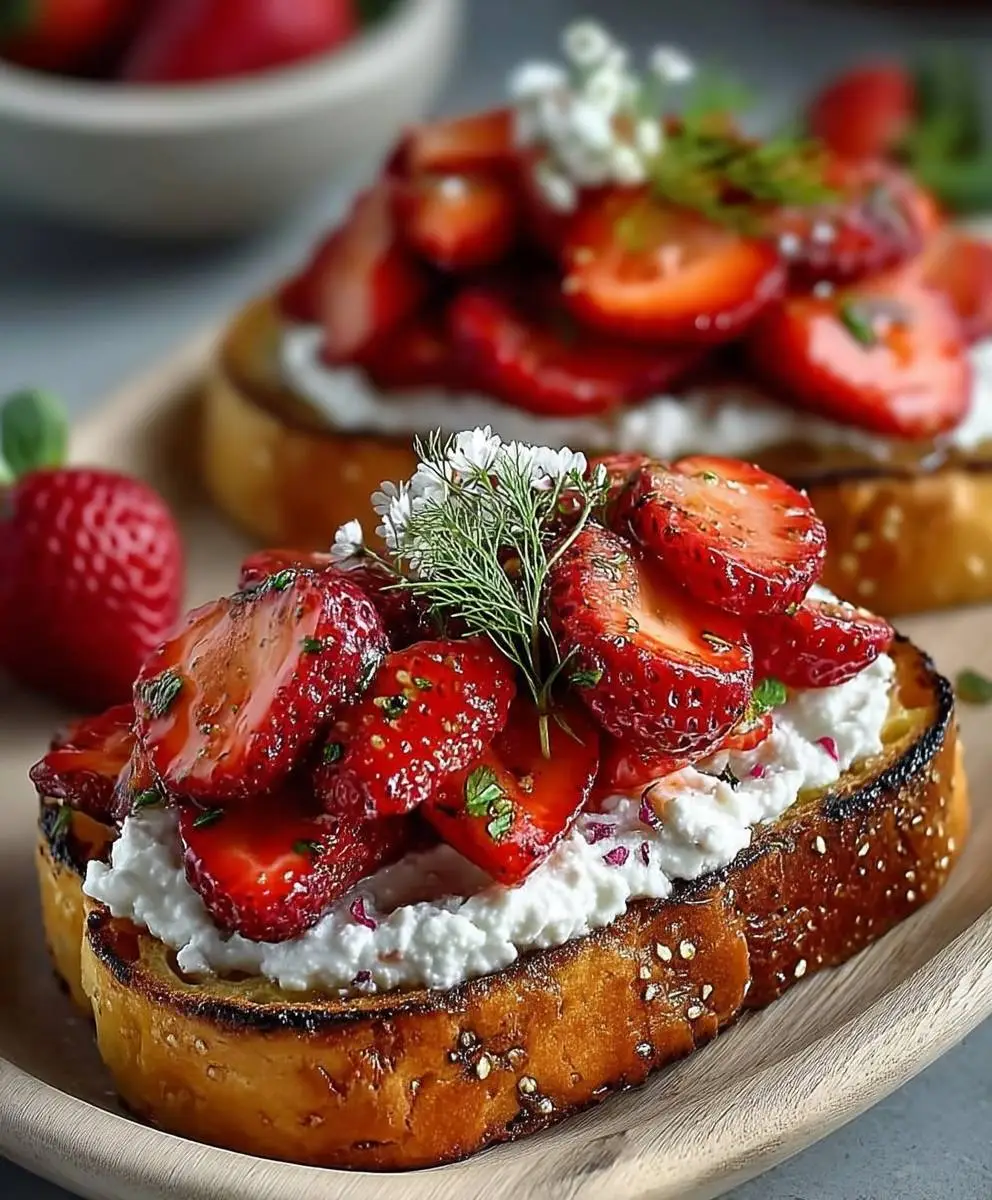 Strawberry Ricotta Toast