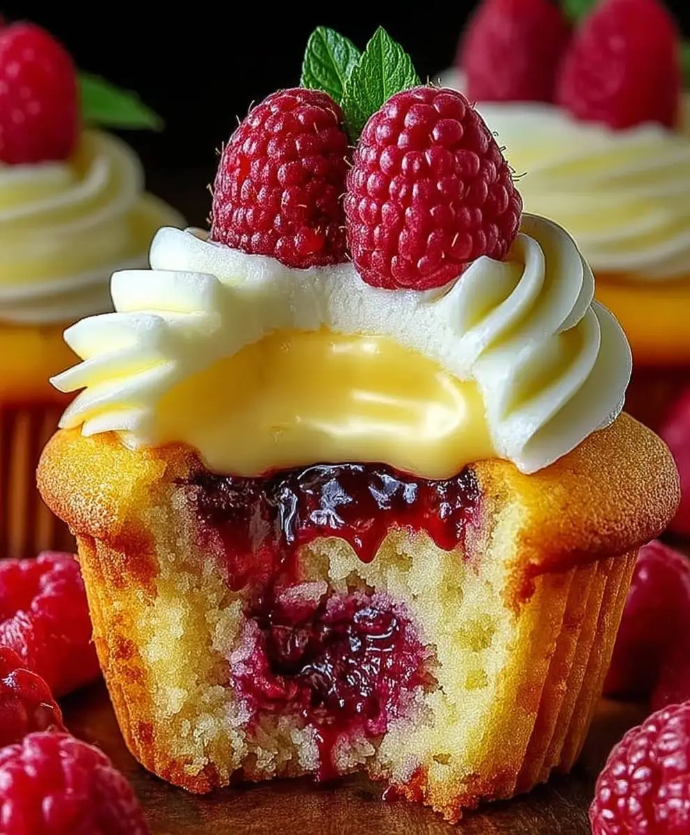 Raspberry lemon cupcakes
